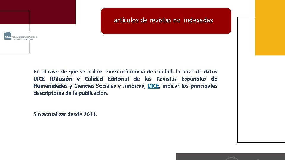 deindexadas revistas nocon indexadas artículos de revistas índices de calidad relativos En el caso