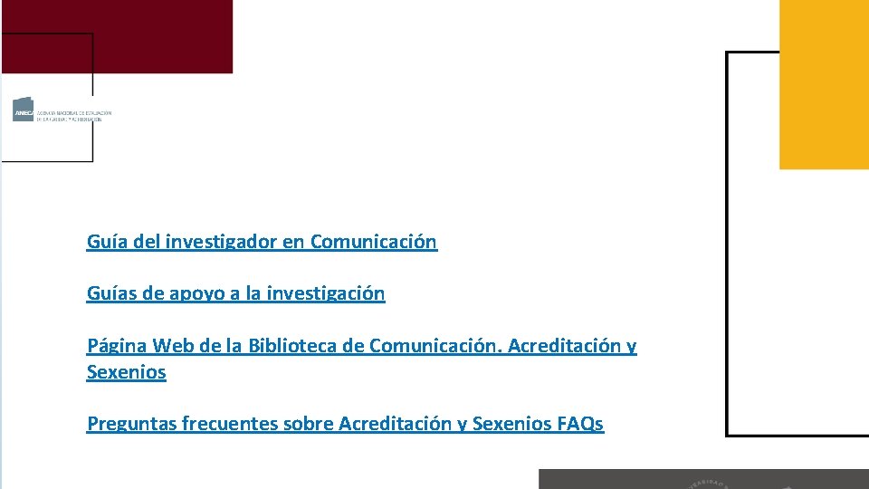 Guía del investigador en Comunicación Guías de apoyo a la investigación Página Web de