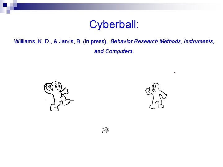 Cyberball: Williams, K. D. , & Jarvis, B. (in press). Behavior Research Methods, Instruments,