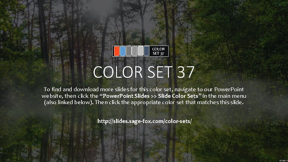 COLOR SET 37 To find and download more slides for this color set, navigate