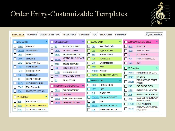 Order Entry-Customizable Templates 