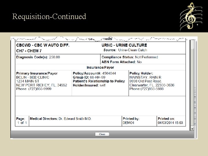 Requisition-Continued 