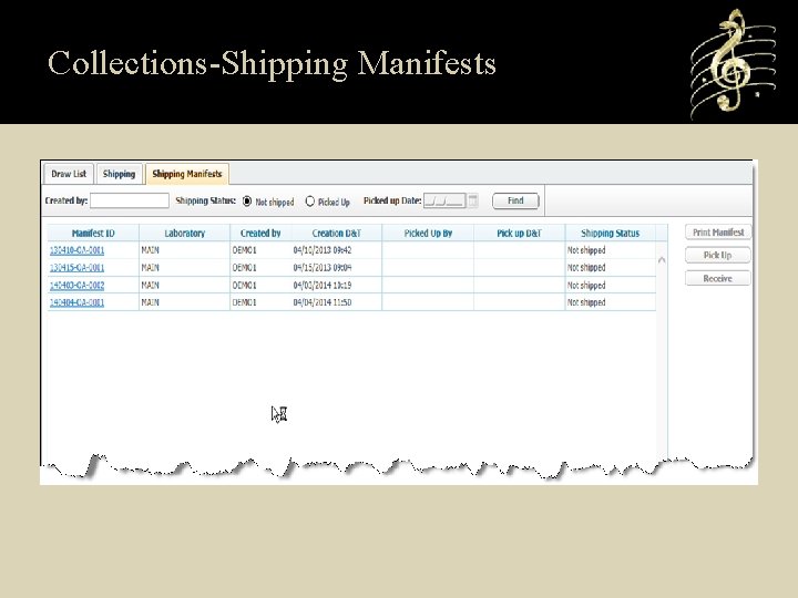 Collections-Shipping Manifests 