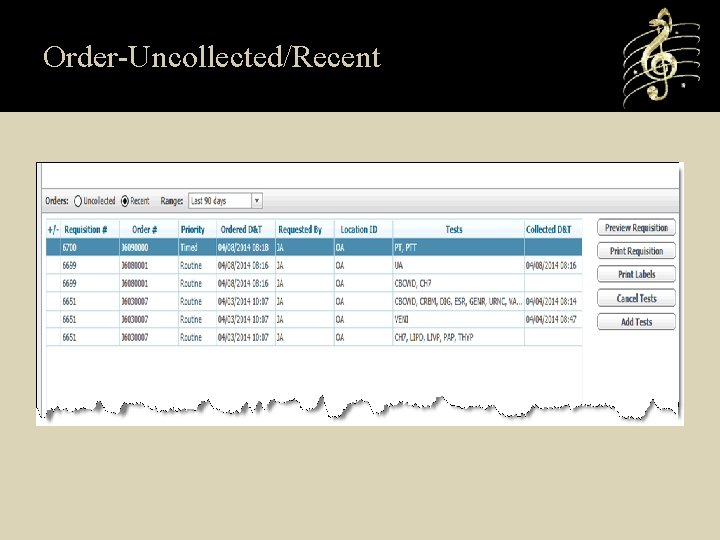 Order-Uncollected/Recent 