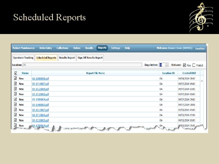 Scheduled Reports 
