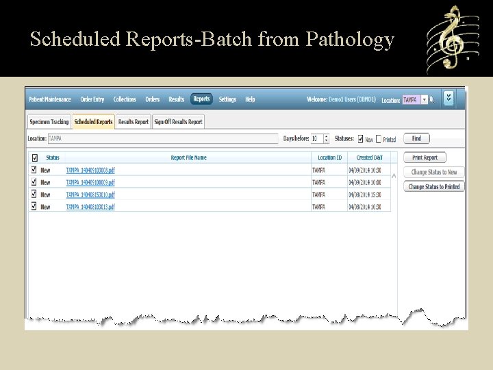 Scheduled Reports-Batch from Pathology 