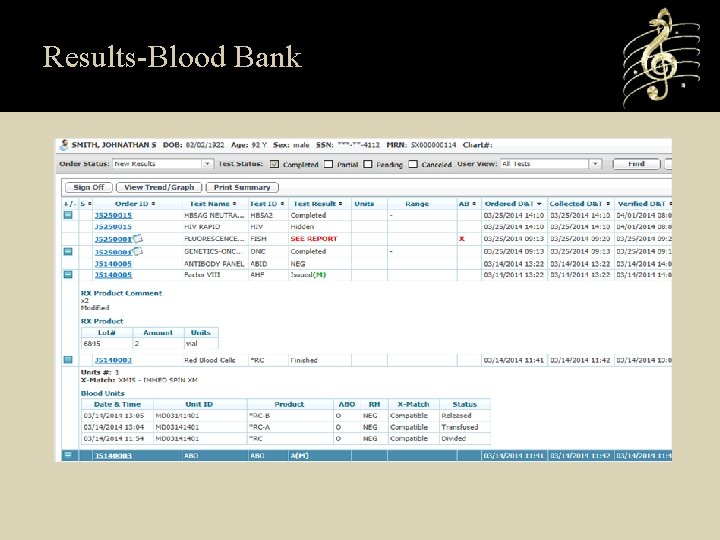 Results-Blood Bank 
