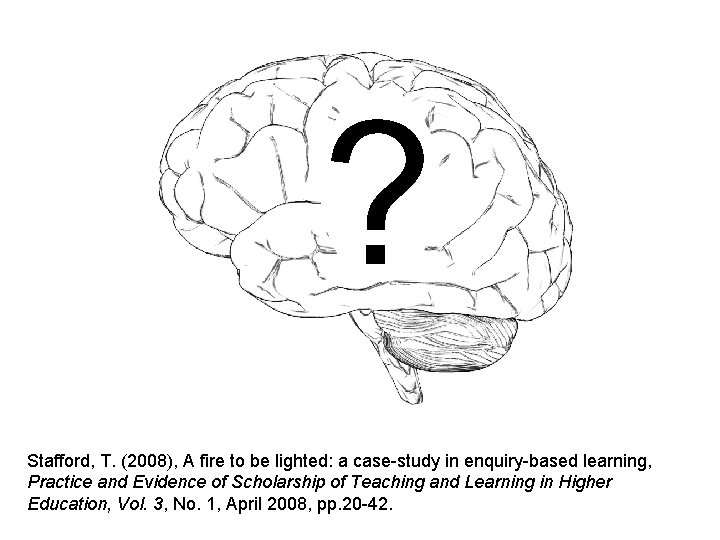 ? Stafford, T. (2008), A fire to be lighted: a case-study in enquiry-based learning,