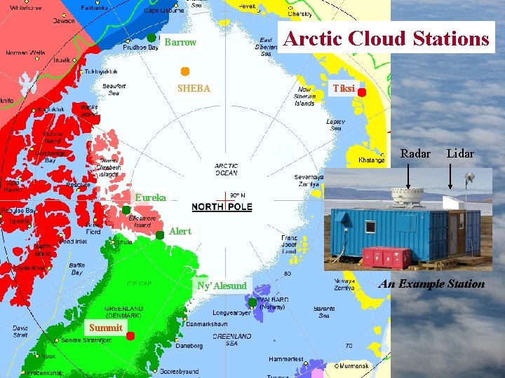 Arctic Cloud Stations Barrow SHEBA Tiksi Radar Lidar Eureka Alert Ny’Alesund Summit An Example