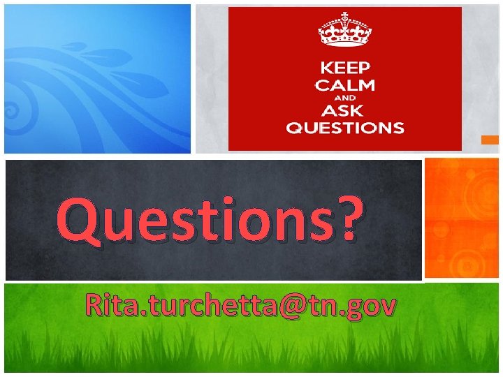 @TNHigher. Ed @TNReconnect @TNPromise Questions? Rita. turchetta@tn. gov 