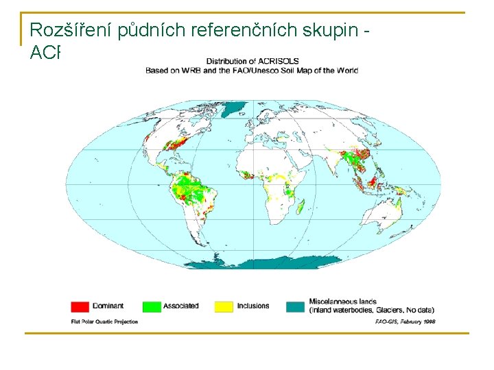 Rozšíření půdních referenčních skupin ACRISOLS 