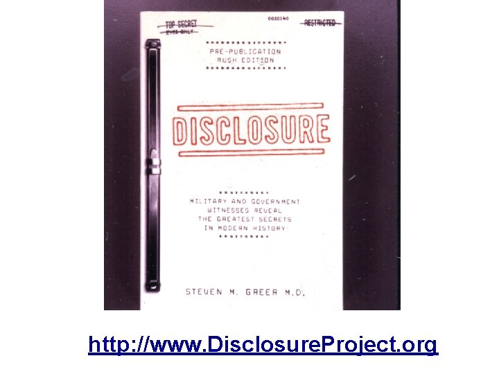 http: //www. Disclosure. Project. org 