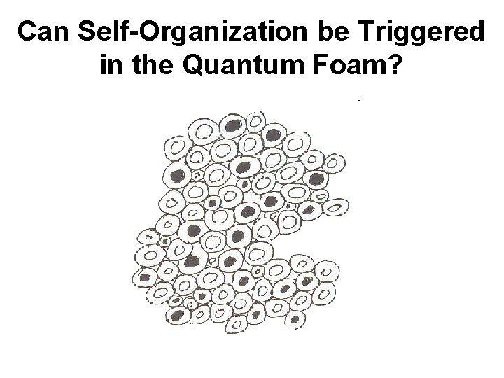 Can Self-Organization be Triggered in the Quantum Foam? 