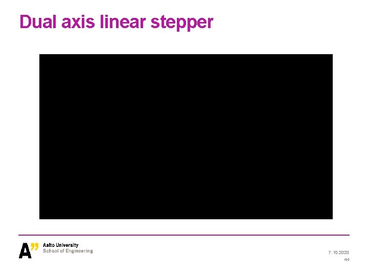 Dual axis linear stepper 7. 10. 2020 44 