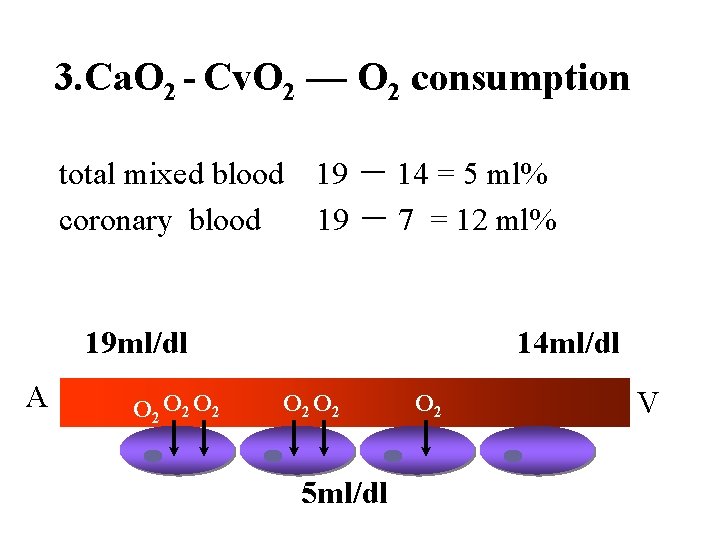3. Ca. O 2 - Cv. O 2 — O 2 consumption total mixed