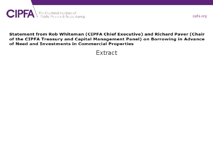 cipfa. org Extract 