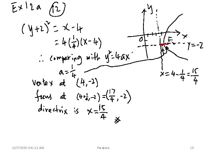 10/7/2020 3: 41: 12 AM Parabola 13 
