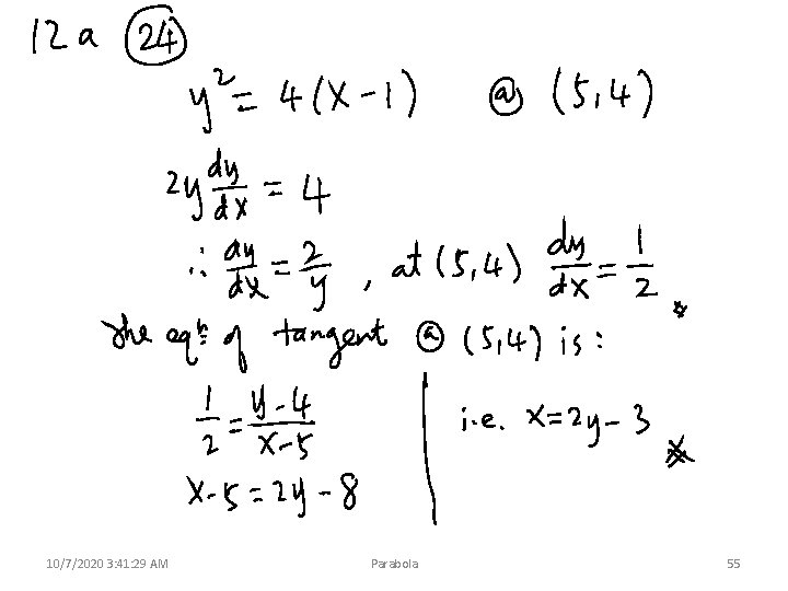 10/7/2020 3: 41: 29 AM Parabola 55 