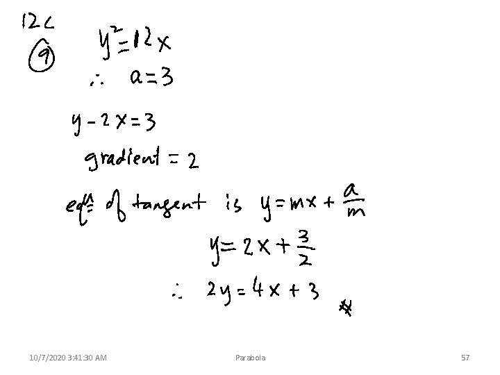 10/7/2020 3: 41: 30 AM Parabola 57 
