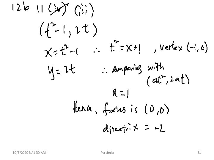 10/7/2020 3: 41: 30 AM Parabola 61 