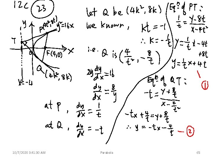 10/7/2020 3: 41: 30 AM Parabola 65 