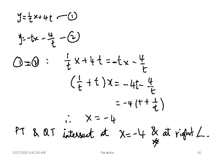 10/7/2020 3: 41: 30 AM Parabola 66 