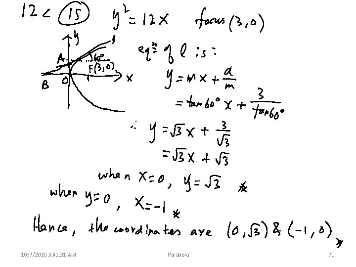 10/7/2020 3: 41: 31 AM Parabola 70 