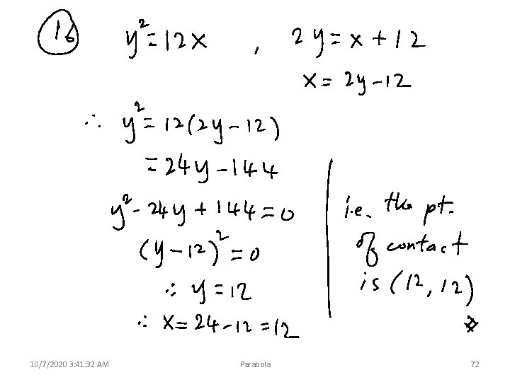 10/7/2020 3: 41: 32 AM Parabola 72 