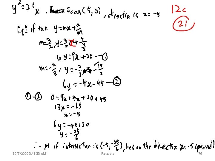 10/7/2020 3: 41: 33 AM Parabola 76 