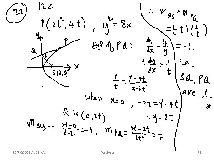 10/7/2020 3: 41: 33 AM Parabola 78 
