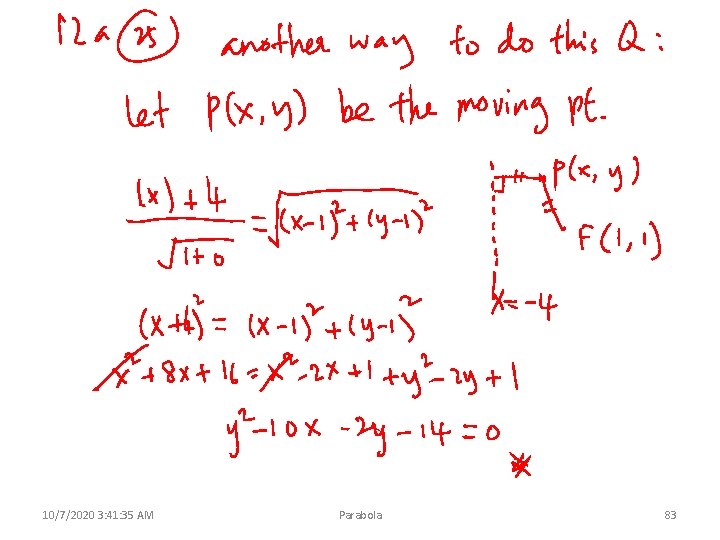 10/7/2020 3: 41: 35 AM Parabola 83 