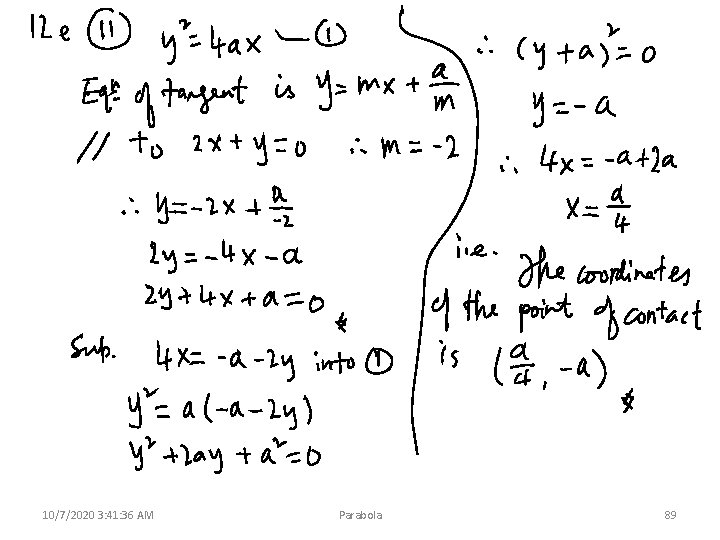 10/7/2020 3: 41: 36 AM Parabola 89 