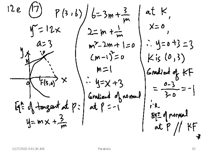 10/7/2020 3: 41: 36 AM Parabola 92 