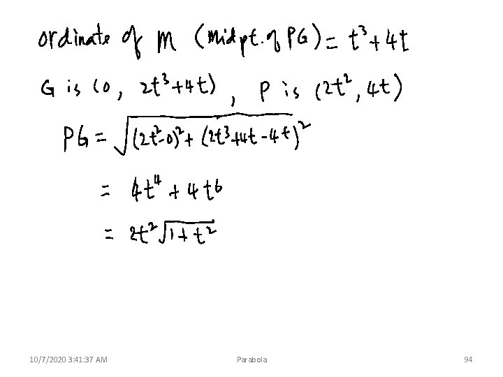 10/7/2020 3: 41: 37 AM Parabola 94 