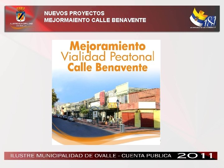 NUEVOS PROYECTOS MEJORMAIENTO CALLE BENAVENTE 