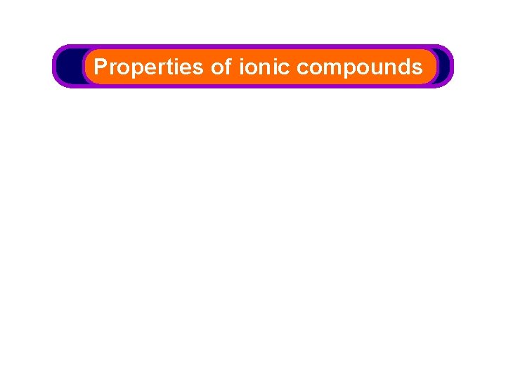Properties of ionic compounds 