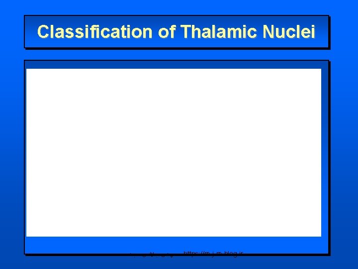 Classification of Thalamic Nuclei ﻣﻬﺪی ﺟﻼﻟی ﻣﺠﺪ https: //m-j-m. blog. ir 