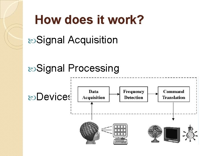 How does it work? Signal Acquisition Signal Processing Devices 