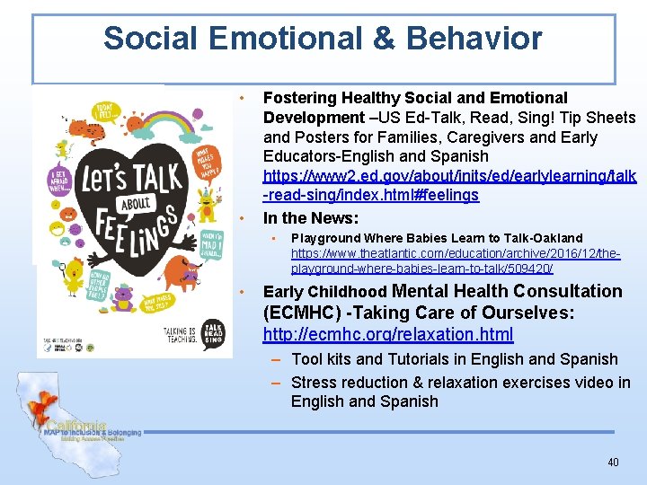 Social Emotional & Behavior • • Fostering Healthy Social and Emotional Development –US Ed-Talk,