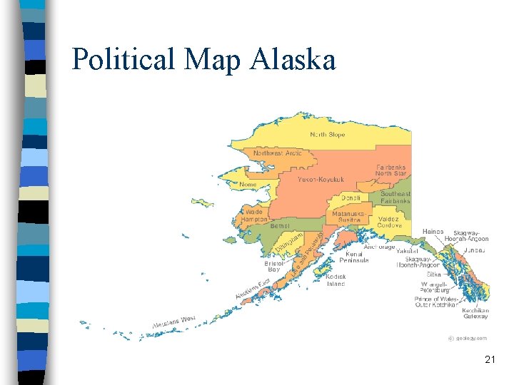 Political Map Alaska 21 