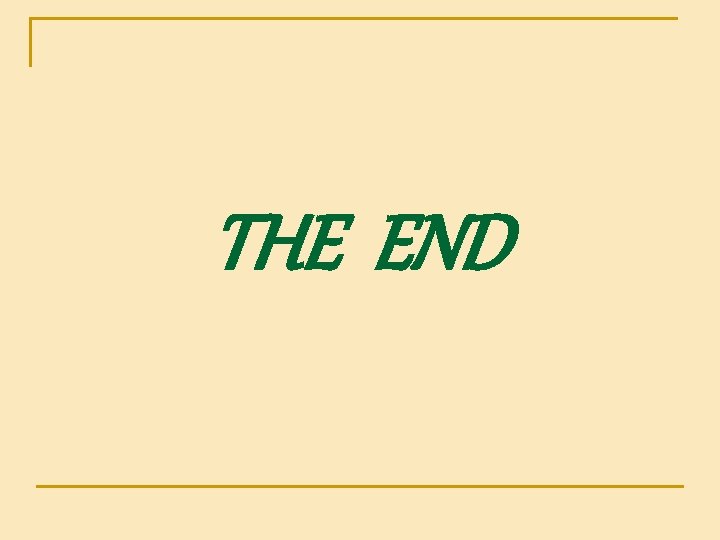 THE END 