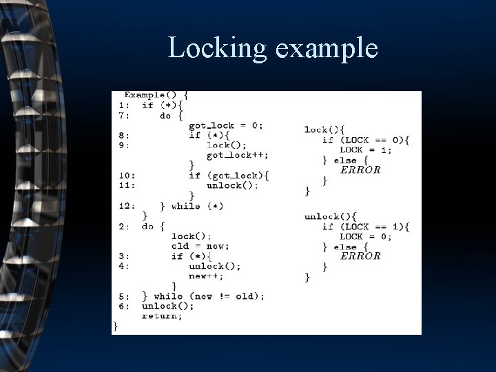 Locking example 