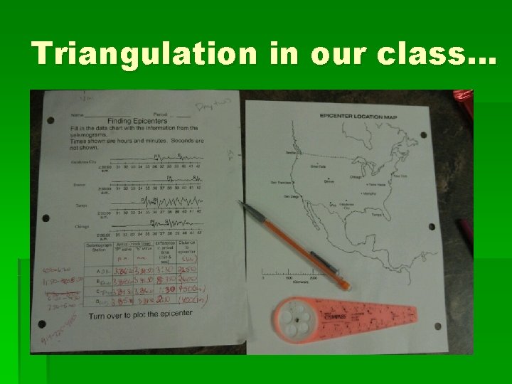 Triangulation in our class… 
