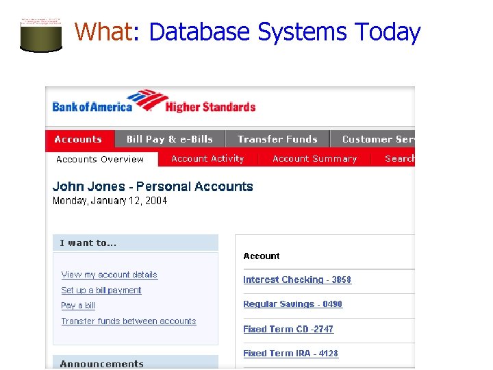 What: Database Systems Today 