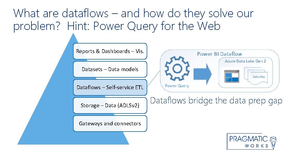 What are dataflows – and how do they solve our problem? Hint: Power Query