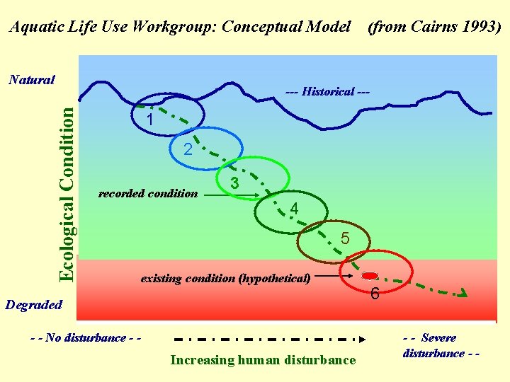 Aquatic Life Use Workgroup: Conceptual Model Natural (from Cairns 1993) Ecological Condition --- Historical