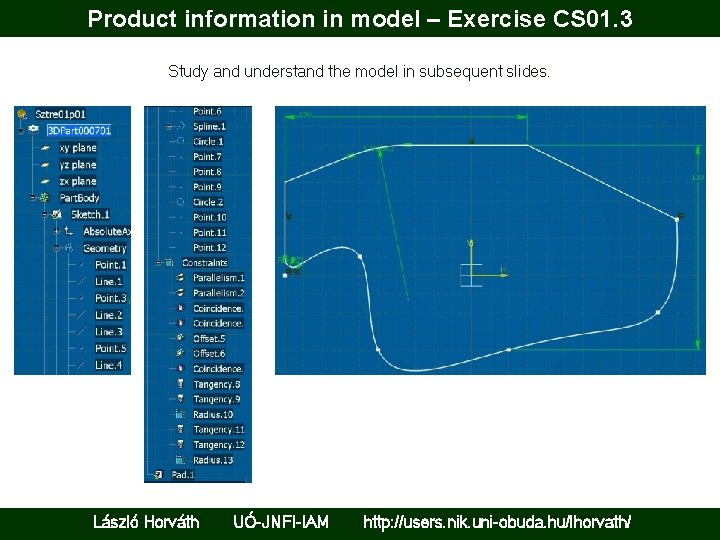 Product information in model – Exercise CS 01. 3 Study and understand the model