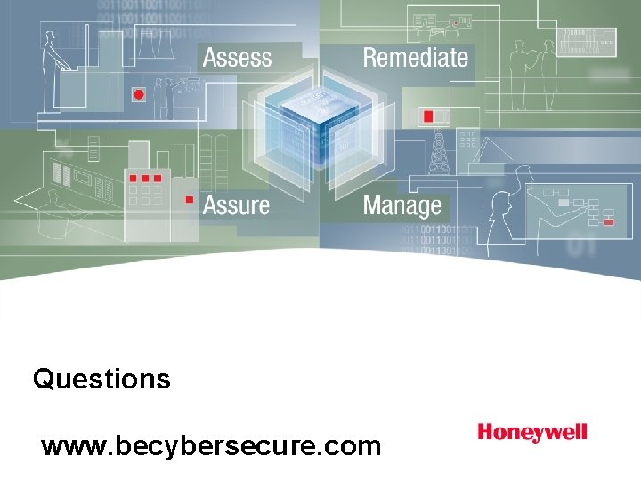 Questions www. becybersecure. com 18 Today’s Honeywell 