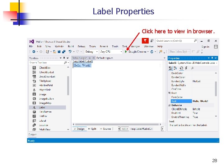 Label Properties Click here to view in browser. 28 
