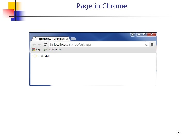 Page in Chrome 29 